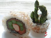 sushi rezept_futo-maki surimi,spargel,ger&auml;ucherter lachs