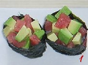 sushi rezept_Gunkan-Maki_Thunfisch&Avocado style=